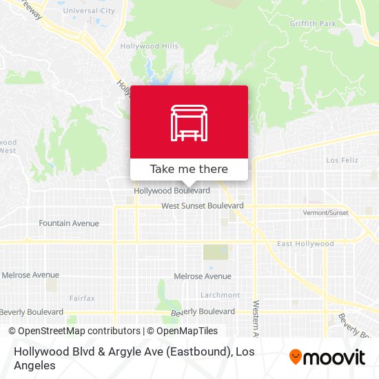 Hollywood Blvd & Argyle Ave (Eastbound) map
