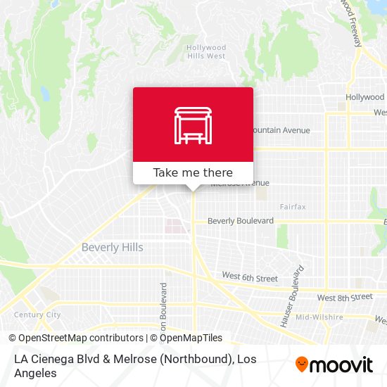LA Cienega Blvd & Melrose (Northbound) map