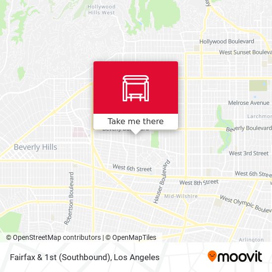 Fairfax & 1st (Southbound) map