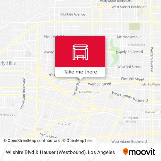 Wilshire Blvd & Hauser (Westbound) map
