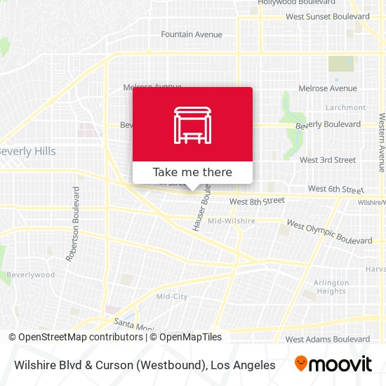 Wilshire Blvd & Curson (Westbound) map