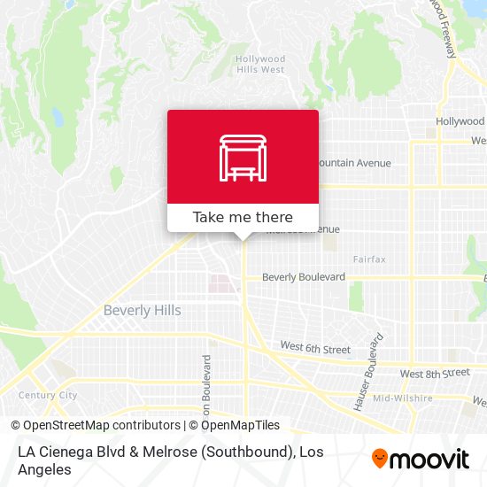 LA Cienega Blvd & Melrose (Southbound) map