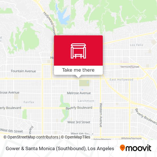 Mapa de Gower & Santa Monica (Southbound)