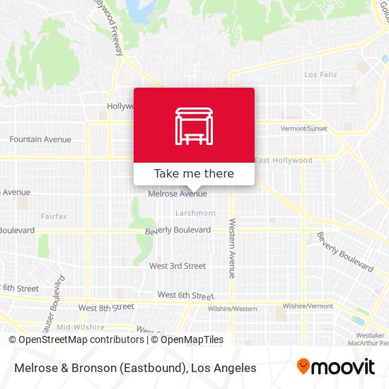 Melrose & Bronson (Eastbound) map