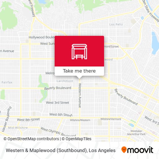 Western & Maplewood (Southbound) map