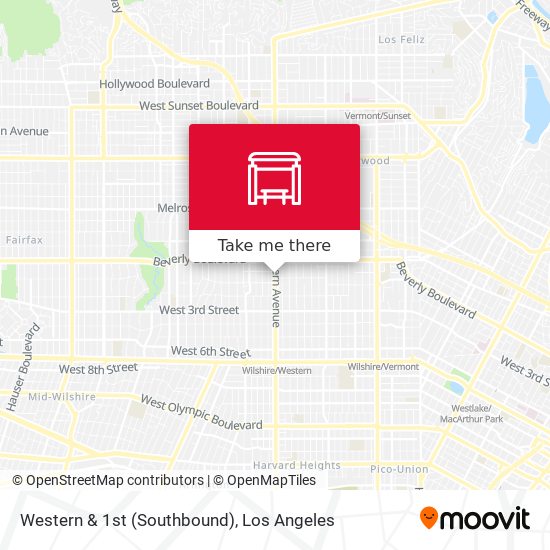 Mapa de Western & 1st (Southbound)