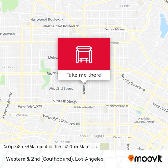 Mapa de Western & 2nd (Southbound)