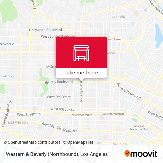 Mapa de Western & Beverly (Northbound)