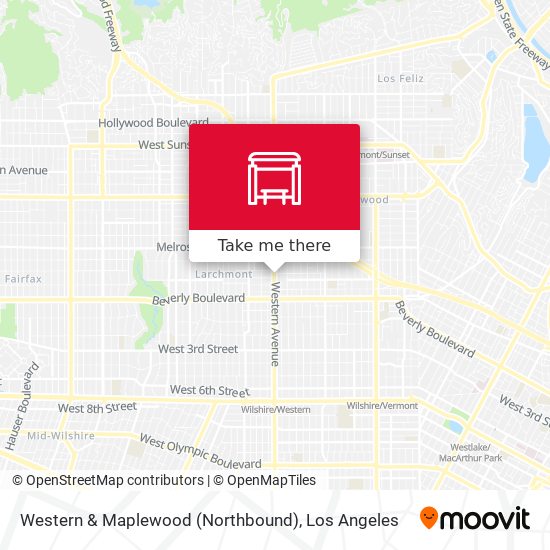 Western & Maplewood (Northbound) map