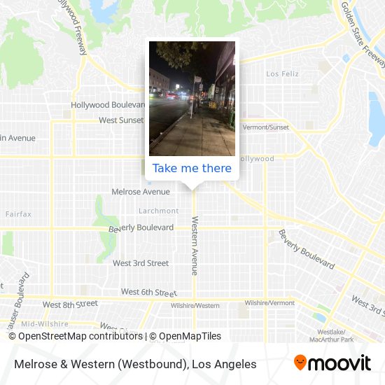 Melrose & Western (Westbound) map