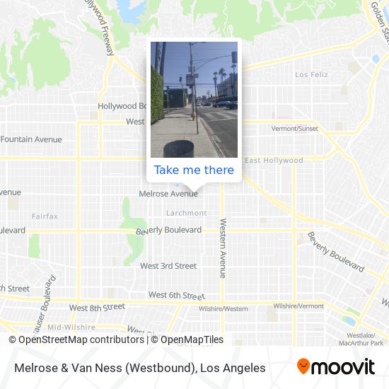 Mapa de Melrose & Van Ness (Westbound)