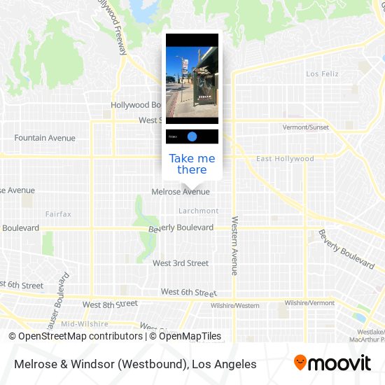 Melrose & Windsor (Westbound) map