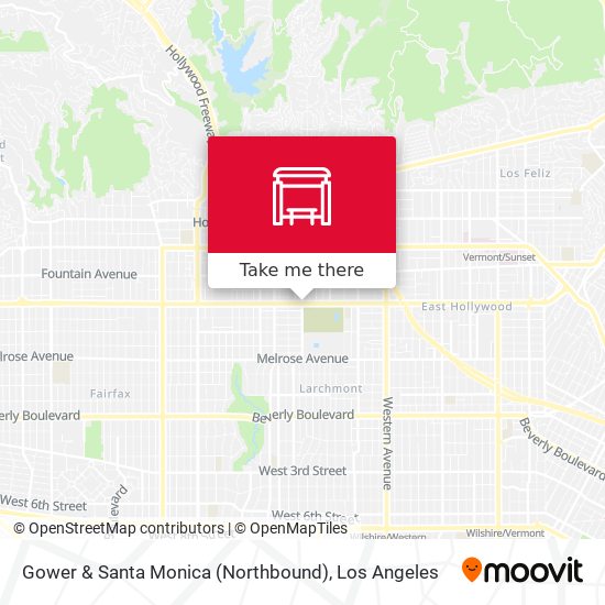 Gower & Santa Monica (Northbound) map
