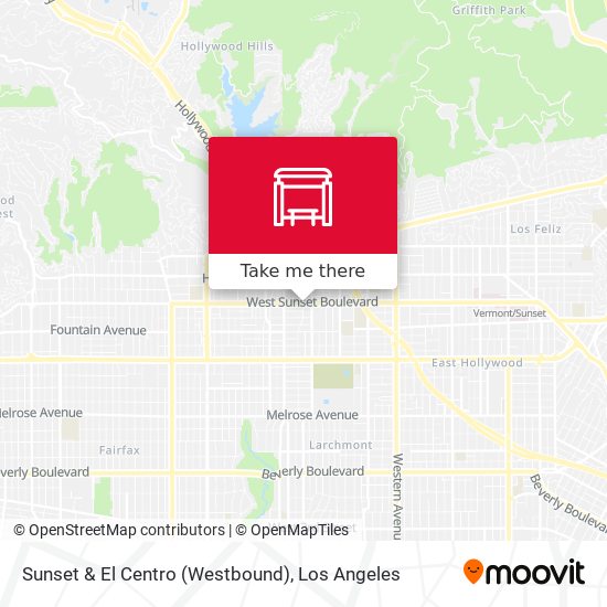 Mapa de Sunset & El Centro (Westbound)