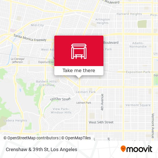 Crenshaw & 39th St map