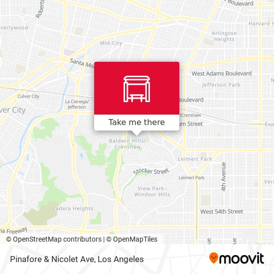 Pinafore & Nicolet Ave map
