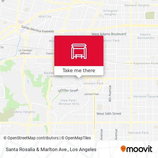 Santa Rosalia & Marlton Ave. map