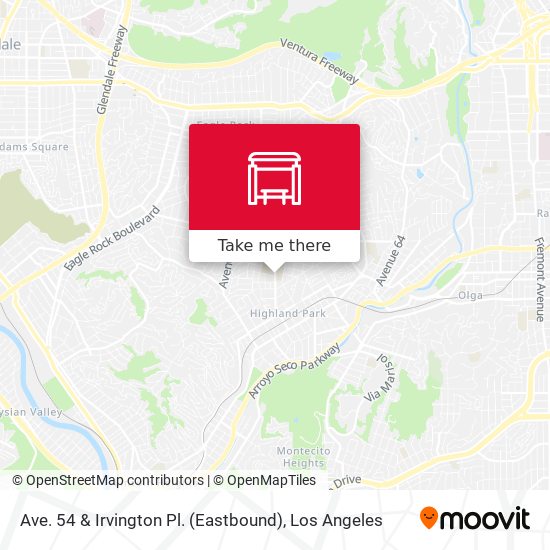 Ave. 54 & Irvington Pl. (Eastbound) map