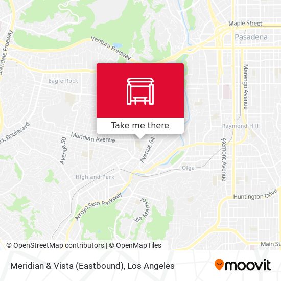 Meridian & Vista (Eastbound) map