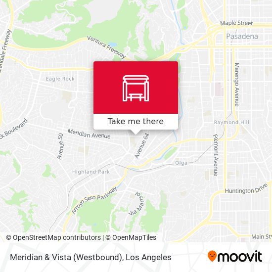 Meridian & Vista (Westbound) map