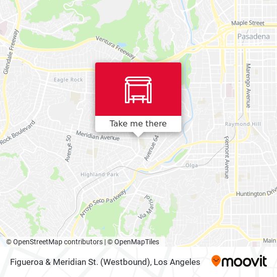 Figueroa & Meridian St. (Westbound) map