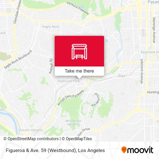 Figueroa & Ave. 59 (Westbound) map