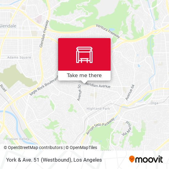 York & Ave. 51 (Westbound) map