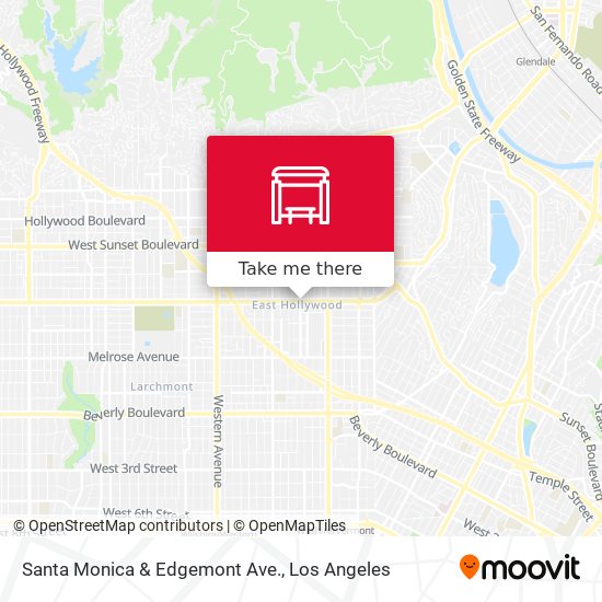 Mapa de Santa Monica & Edgemont Ave.