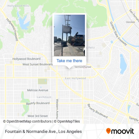 Fountain & Normandie Ave. map
