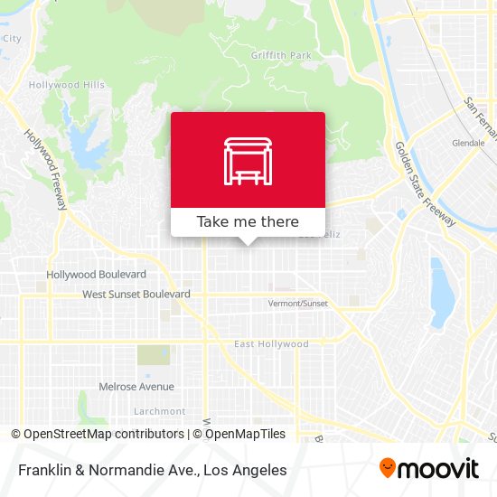 Franklin & Normandie Ave. map