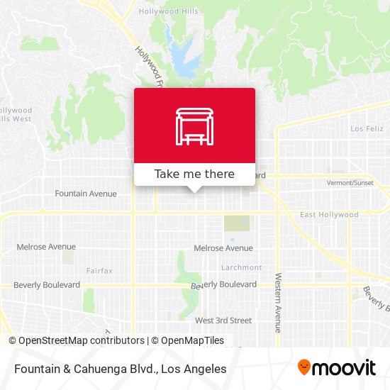 Fountain & Cahuenga Blvd. map