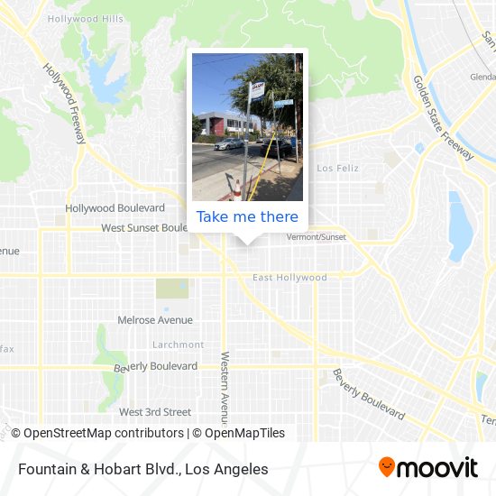 Fountain & Hobart Blvd. map