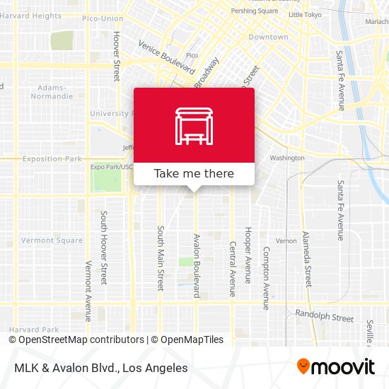 MLK & Avalon Blvd. map