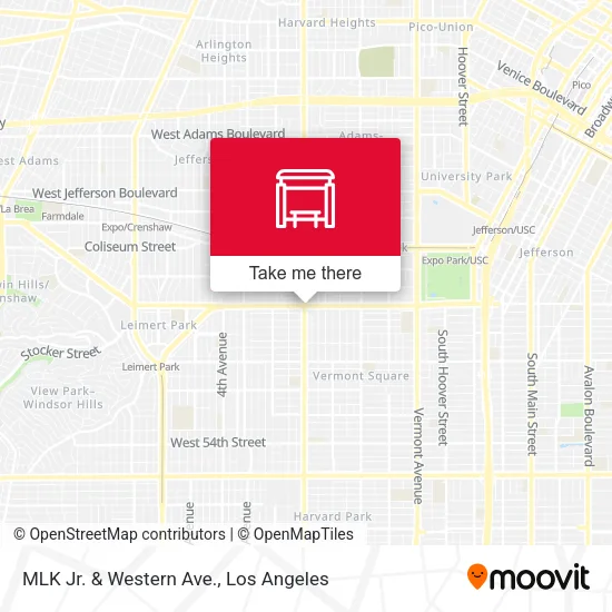MLK Jr. & Western Ave. map