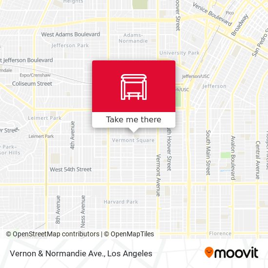 Vernon & Normandie Ave. map