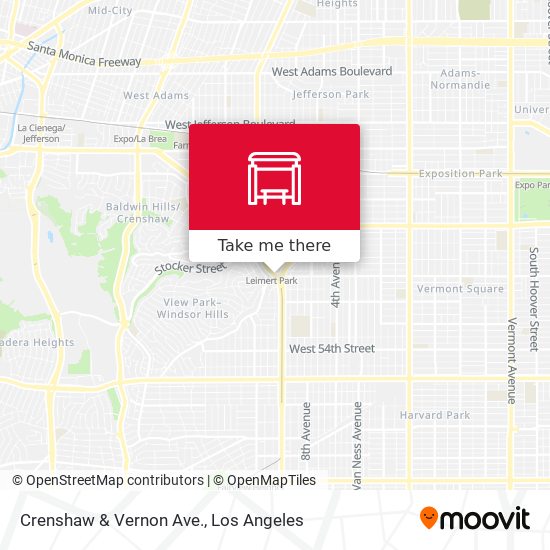 Crenshaw & Vernon Ave. map