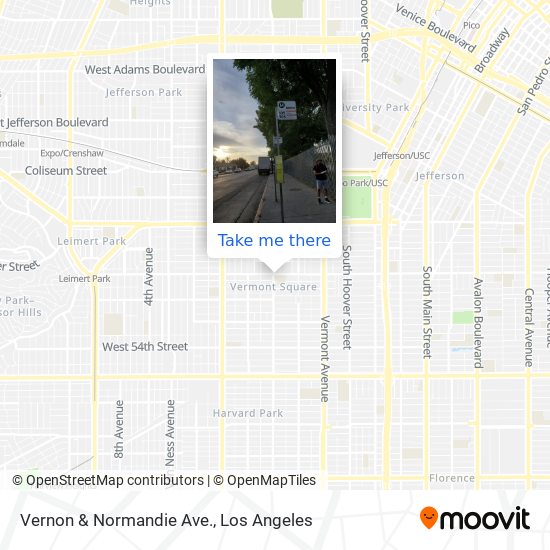 Mapa de Vernon & Normandie Ave.