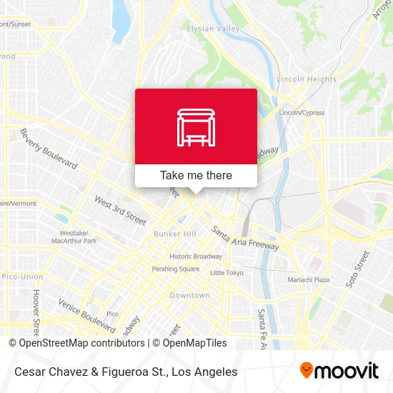 Cesar Chavez & Figueroa St. map