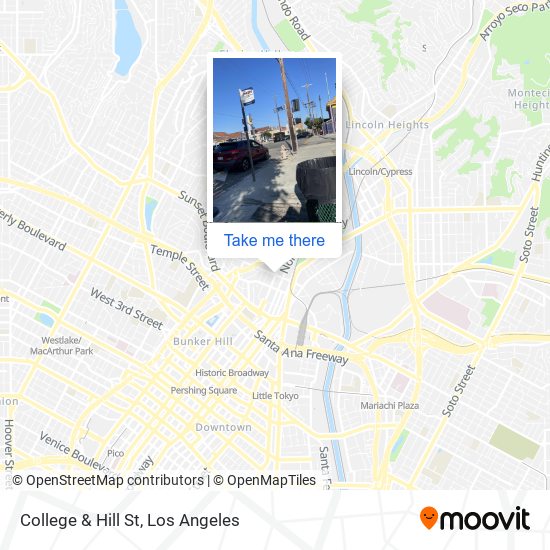 Mapa de College & Hill St
