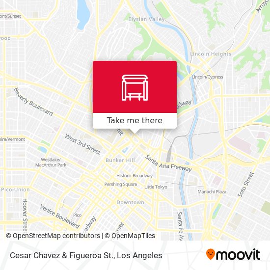 Mapa de Cesar Chavez & Figueroa St.