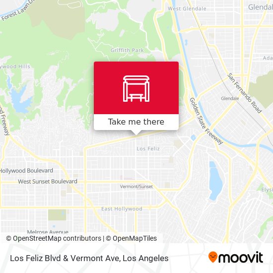 Los Feliz Blvd & Vermont Ave map