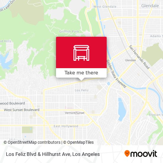 Mapa de Los Feliz Blvd & Hillhurst Ave