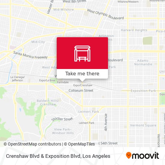 Crenshaw Blvd & Exposition Blvd map