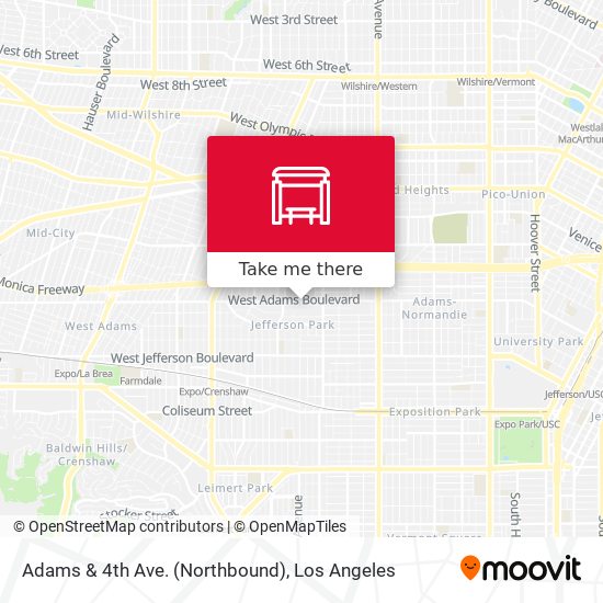 Adams & 4th Ave. (Northbound) map