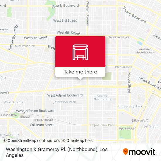 Washington & Gramercy Pl. (Northbound) map