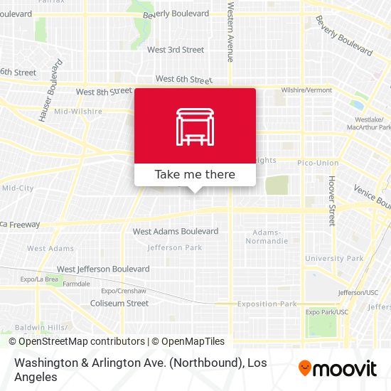 Mapa de Washington & Arlington Ave. (Northbound)