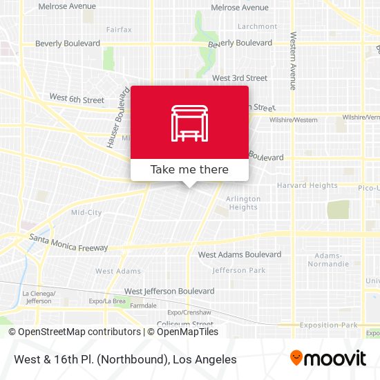 Mapa de West & 16th Pl. (Northbound)