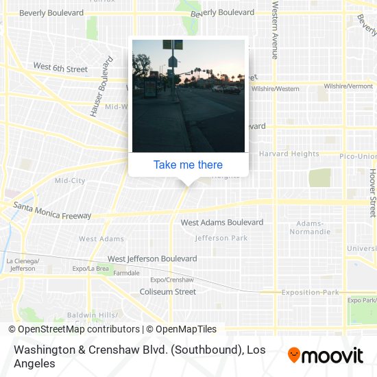 Mapa de Washington & Crenshaw Blvd. (Southbound)