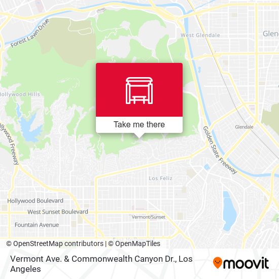 Mapa de Vermont Ave. & Commonwealth Canyon Dr.