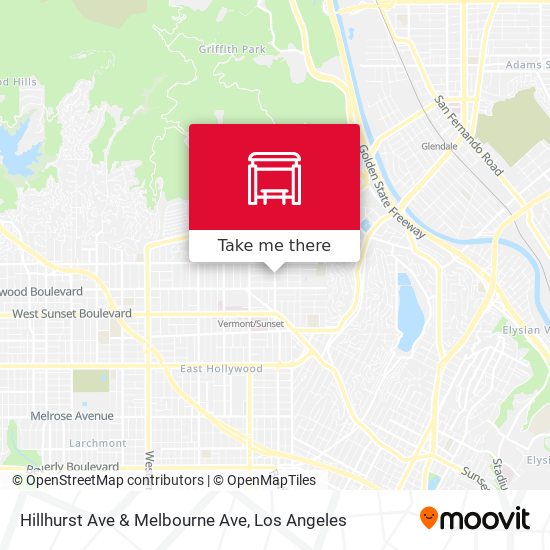 Mapa de Hillhurst Ave & Melbourne Ave